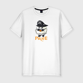 Мужская футболка хлопок Slim с принтом Chicken Gun: Пират в Тюмени, 92% хлопок, 8% лайкра | приталенный силуэт, круглый вырез ворота, длина до линии бедра, короткий рукав | 