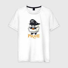 Мужская футболка хлопок с принтом Chicken Gun: Пират в Тюмени, 100% хлопок | прямой крой, круглый вырез горловины, длина до линии бедер, слегка спущенное плечо. | Тематика изображения на принте: 