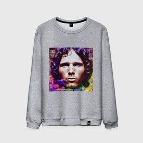 Мужской свитшот хлопок с принтом Jim Morrison Glitch 25 Digital Art в Кировске, 100% хлопок |  | 