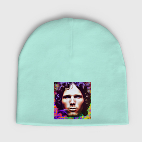 Мужская шапка демисезонная с принтом Jim Morrison Glitch 25 Digital Art в Белгороде,  |  | Тематика изображения на принте: 