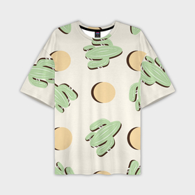 Мужская футболка oversize 3D с принтом Пустынный кактус в Кировске,  |  | 