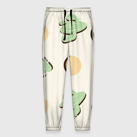 Мужские брюки 3D с принтом Пустынный кактус в Кировске, 100% полиэстер | манжеты по низу, эластичный пояс регулируется шнурком, по бокам два кармана без застежек, внутренняя часть кармана из мелкой сетки | Тематика изображения на принте: 