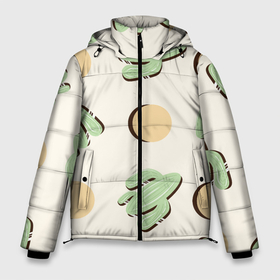 Мужская зимняя куртка 3D с принтом Пустынный кактус в Кировске, верх — 100% полиэстер; подкладка — 100% полиэстер; утеплитель — 100% полиэстер | длина ниже бедра, свободный силуэт Оверсайз. Есть воротник-стойка, отстегивающийся капюшон и ветрозащитная планка. 

Боковые карманы с листочкой на кнопках и внутренний карман на молнии. | 