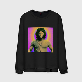 Мужской свитшот хлопок с принтом Jim Morrison Galo Glitch Art , 100% хлопок |  | Тематика изображения на принте: 