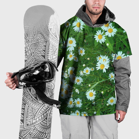 Накидка на куртку 3D с принтом Полевые цветы ромашки в Тюмени, 100% полиэстер |  | 