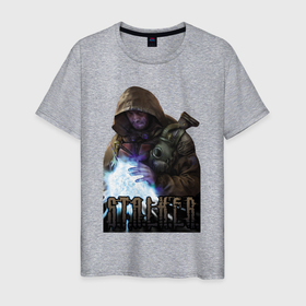 Мужская футболка хлопок с принтом Stalker   Меченный в Екатеринбурге, 100% хлопок | прямой крой, круглый вырез горловины, длина до линии бедер, слегка спущенное плечо. | 