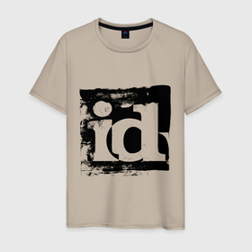 Мужская футболка хлопок с принтом ID software logo , 100% хлопок | прямой крой, круглый вырез горловины, длина до линии бедер, слегка спущенное плечо. | 