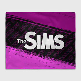 Плед 3D с принтом The Sims pro gaming: надпись и символ в Кировске, 100% полиэстер | закругленные углы, все края обработаны. Ткань не мнется и не растягивается | 