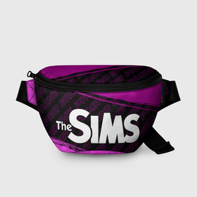 Поясная сумка 3D с принтом The Sims pro gaming: надпись и символ в Кировске, 100% полиэстер | плотная ткань, ремень с регулируемой длиной, внутри несколько карманов для мелочей, основное отделение и карман с обратной стороны сумки застегиваются на молнию | 