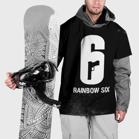 Накидка на куртку 3D с принтом Rainbow Six glitch на темном фоне в Екатеринбурге, 100% полиэстер |  | 