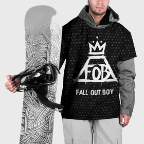 Накидка на куртку 3D с принтом Fall Out Boy glitch на темном фоне в Санкт-Петербурге, 100% полиэстер |  | 