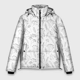 Мужская зимняя куртка 3D с принтом Дикие травы паттерн в Санкт-Петербурге, верх — 100% полиэстер; подкладка — 100% полиэстер; утеплитель — 100% полиэстер | длина ниже бедра, свободный силуэт Оверсайз. Есть воротник-стойка, отстегивающийся капюшон и ветрозащитная планка. 

Боковые карманы с листочкой на кнопках и внутренний карман на молнии. | 