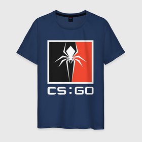 Мужская футболка хлопок с принтом CS spider в Тюмени, 100% хлопок | прямой крой, круглый вырез горловины, длина до линии бедер, слегка спущенное плечо. | 