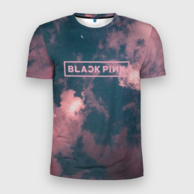 Мужская футболка 3D Slim с принтом Blackpink   pink clouds в Кировске, 100% полиэстер с улучшенными характеристиками | приталенный силуэт, круглая горловина, широкие плечи, сужается к линии бедра | 