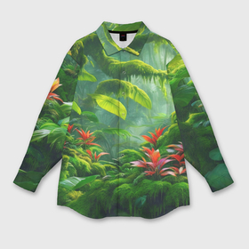 Мужская рубашка oversize 3D с принтом Зов джунглей в Екатеринбурге,  |  | Тематика изображения на принте: 