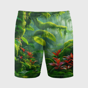 Мужские шорты спортивные с принтом Зов джунглей в Санкт-Петербурге,  |  | Тематика изображения на принте: 