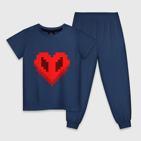 Детская пижама хлопок с принтом Сердце Майнкрафта в Кировске, 100% хлопок |  брюки и футболка прямого кроя, без карманов, на брюках мягкая резинка на поясе и по низу штанин
 | Тематика изображения на принте: 