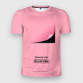 Мужская футболка 3D Slim с принтом Blackpink Square one в Кировске, 100% полиэстер с улучшенными характеристиками | приталенный силуэт, круглая горловина, широкие плечи, сужается к линии бедра | 