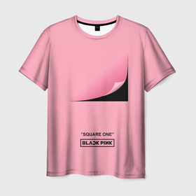 Мужская футболка 3D с принтом Blackpink Square one в Тюмени, 100% полиэфир | прямой крой, круглый вырез горловины, длина до линии бедер | Тематика изображения на принте: 