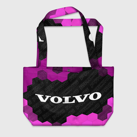 Пляжная сумка 3D с принтом Volvo pro racing: надпись и символ в Санкт-Петербурге, 100% полиэстер | застегивается на металлическую кнопку; внутренний карман застегивается на молнию. Стенки укреплены специальным мягким материалом, чтобы защитить содержимое от несильных ударов
 | 