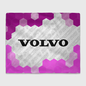 Плед 3D с принтом Volvo pro racing: надпись и символ в Белгороде, 100% полиэстер | закругленные углы, все края обработаны. Ткань не мнется и не растягивается | 