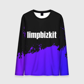 Мужской лонгслив 3D с принтом Limp Bizkit purple grunge в Белгороде, 100% полиэстер | длинные рукава, круглый вырез горловины, полуприлегающий силуэт | 