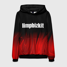 Мужская толстовка 3D с принтом Limp Bizkit red plasma , 100% полиэстер | двухслойный капюшон со шнурком для регулировки, мягкие манжеты на рукавах и по низу толстовки, спереди карман-кенгуру с мягким внутренним слоем. | Тематика изображения на принте: 