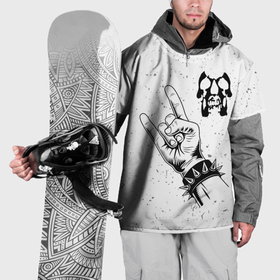 Накидка на куртку 3D с принтом Deftones и рок символ в Кировске, 100% полиэстер |  | Тематика изображения на принте: 