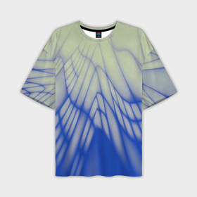 Мужская футболка oversize 3D с принтом Лучи   неоновый синий   Хуф и Ся в Санкт-Петербурге,  |  | Тематика изображения на принте: 