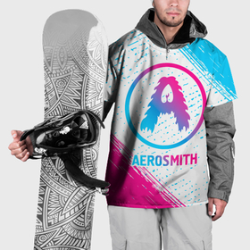 Накидка на куртку 3D с принтом Aerosmith neon gradient style в Тюмени, 100% полиэстер |  | 