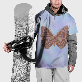Накидка на куртку 3D с принтом Бабочка пастельных тонов в Тюмени, 100% полиэстер |  | Тематика изображения на принте: 