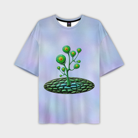 Мужская футболка oversize 3D с принтом Инопланетная растительная жизнь в Белгороде,  |  | 