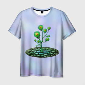 Мужская футболка 3D с принтом Инопланетная растительная жизнь в Петрозаводске, 100% полиэфир | прямой крой, круглый вырез горловины, длина до линии бедер | Тематика изображения на принте: 