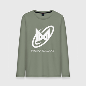Мужской лонгслив хлопок с принтом Nigma Galaxy logo , 100% хлопок |  | 