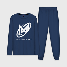 Мужская пижама с лонгсливом хлопок с принтом Nigma Galaxy logo ,  |  | 