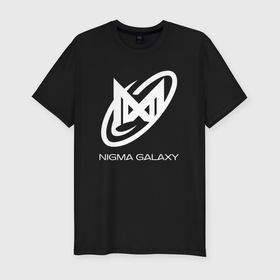 Мужская футболка хлопок Slim с принтом Nigma Galaxy logo , 92% хлопок, 8% лайкра | приталенный силуэт, круглый вырез ворота, длина до линии бедра, короткий рукав | 