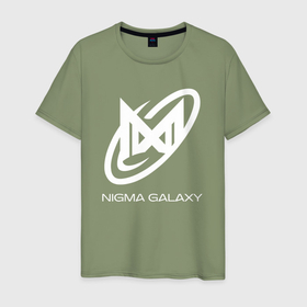 Мужская футболка хлопок с принтом Nigma Galaxy logo , 100% хлопок | прямой крой, круглый вырез горловины, длина до линии бедер, слегка спущенное плечо. | 