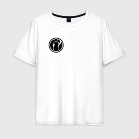 Мужская футболка хлопок Oversize с принтом Invictus Gaming лого в Белгороде, 100% хлопок | свободный крой, круглый ворот, “спинка” длиннее передней части | Тематика изображения на принте: 