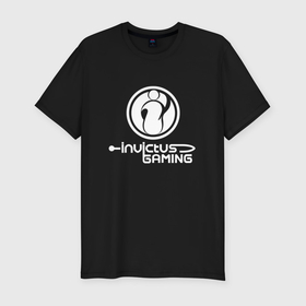 Мужская футболка хлопок Slim с принтом Invictus Gaming logo , 92% хлопок, 8% лайкра | приталенный силуэт, круглый вырез ворота, длина до линии бедра, короткий рукав | 