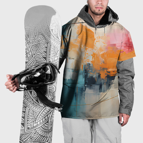 Накидка на куртку 3D с принтом Абстрактная живопись маслом, пастельные оттенки в Белгороде, 100% полиэстер |  | Тематика изображения на принте: 