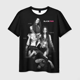 Мужская футболка 3D с принтом Blackpink girl group в Белгороде, 100% полиэфир | прямой крой, круглый вырез горловины, длина до линии бедер | Тематика изображения на принте: 