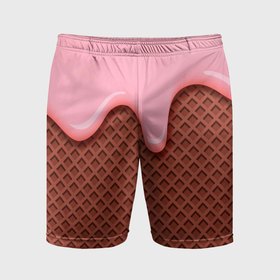 Мужские шорты спортивные с принтом Ice cream man в Екатеринбурге,  |  | Тематика изображения на принте: 