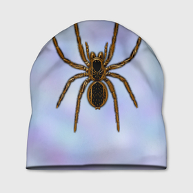 Шапка 3D с принтом Птицеед паук в Новосибирске, 100% полиэстер | универсальный размер, печать по всей поверхности изделия | 