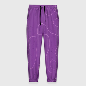 Мужские брюки 3D с принтом Объемные разводы   яркий фиолетовый   узор Хуф и Ся в Тюмени, 100% полиэстер | манжеты по низу, эластичный пояс регулируется шнурком, по бокам два кармана без застежек, внутренняя часть кармана из мелкой сетки | 
