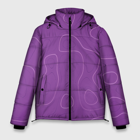 Мужская зимняя куртка 3D с принтом Объемные разводы   яркий фиолетовый   узор Хуф и Ся в Санкт-Петербурге, верх — 100% полиэстер; подкладка — 100% полиэстер; утеплитель — 100% полиэстер | длина ниже бедра, свободный силуэт Оверсайз. Есть воротник-стойка, отстегивающийся капюшон и ветрозащитная планка. 

Боковые карманы с листочкой на кнопках и внутренний карман на молнии. | 