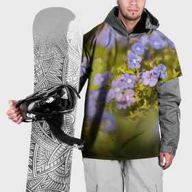 Накидка на куртку 3D с принтом незабудка любимый  цветок в Тюмени, 100% полиэстер |  | 