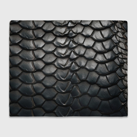 Плед 3D с принтом Кожа черной мамбы в Тюмени, 100% полиэстер | закругленные углы, все края обработаны. Ткань не мнется и не растягивается | Тематика изображения на принте: 