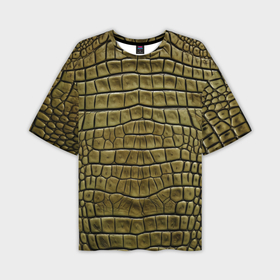 Мужская футболка oversize 3D с принтом текстура кожи крокодила в Белгороде,  |  | 