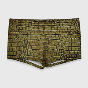 Мужские купальные плавки 3D с принтом текстура кожи крокодила в Белгороде, Полиэстер 85%, Спандекс 15% |  | 