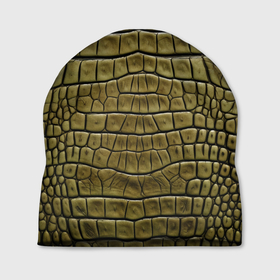 Шапка 3D с принтом текстура кожи крокодила в Белгороде, 100% полиэстер | универсальный размер, печать по всей поверхности изделия | 